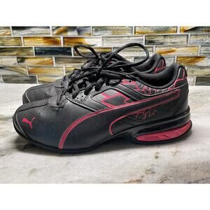 Puma Tazon 6 Cross Trainer Sneakers Active Run Shoes Black Pink Size 8.5 Women